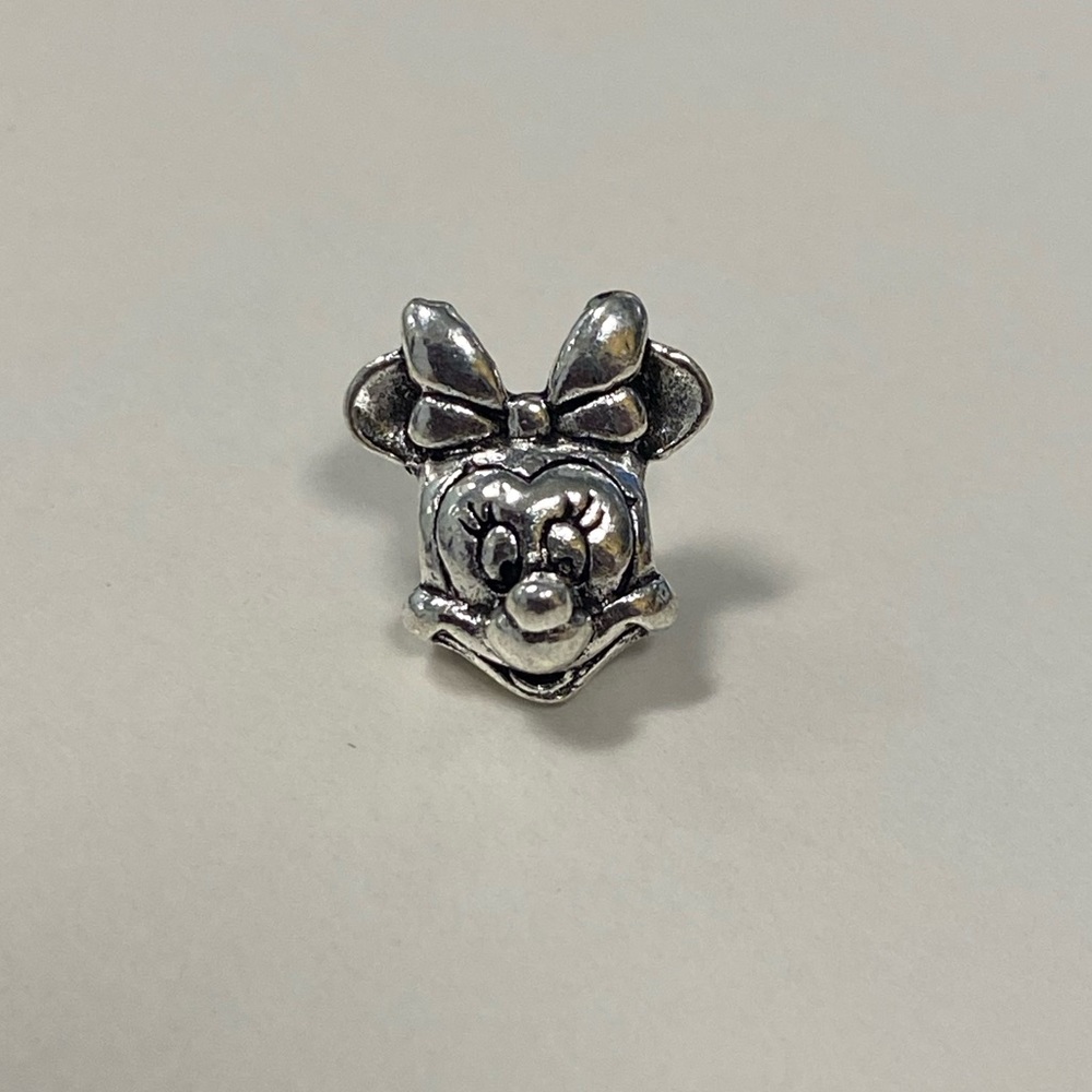 Disney Minnie Mouse face charm 4 Pandora bracelet slide sterling silver 925